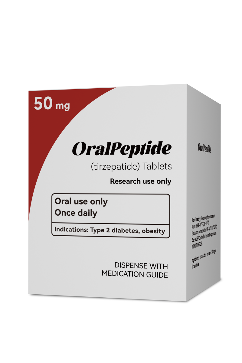 OralPeptide Tirzepatide Oral Tablets 50mg/30 tablets per bottle